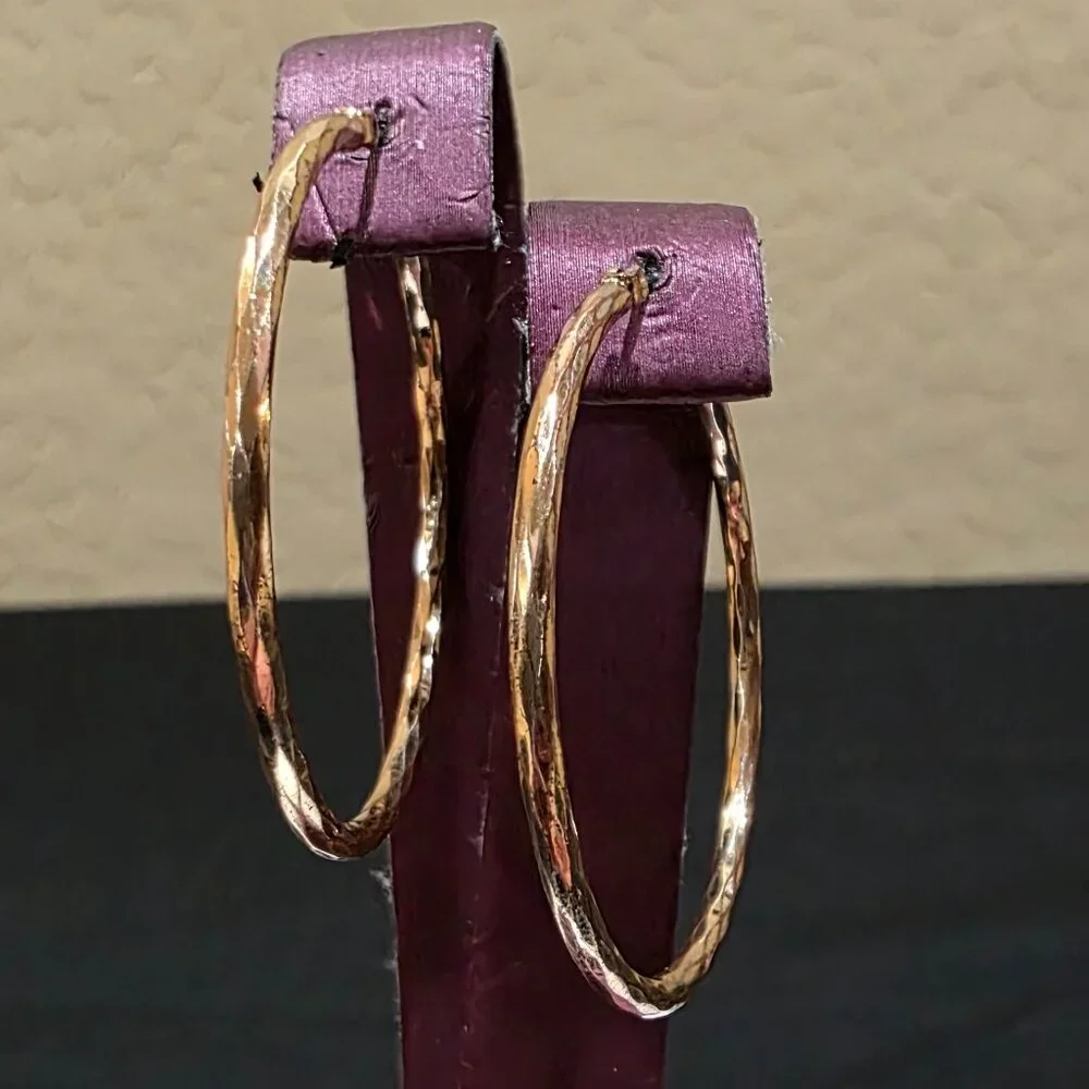 Rose Gold Pink Tone Twist Diamond Cut 1.5